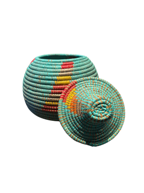 Codou mand turquoise met kleur