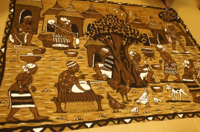 Bogolan wanddoek 235x175 cm